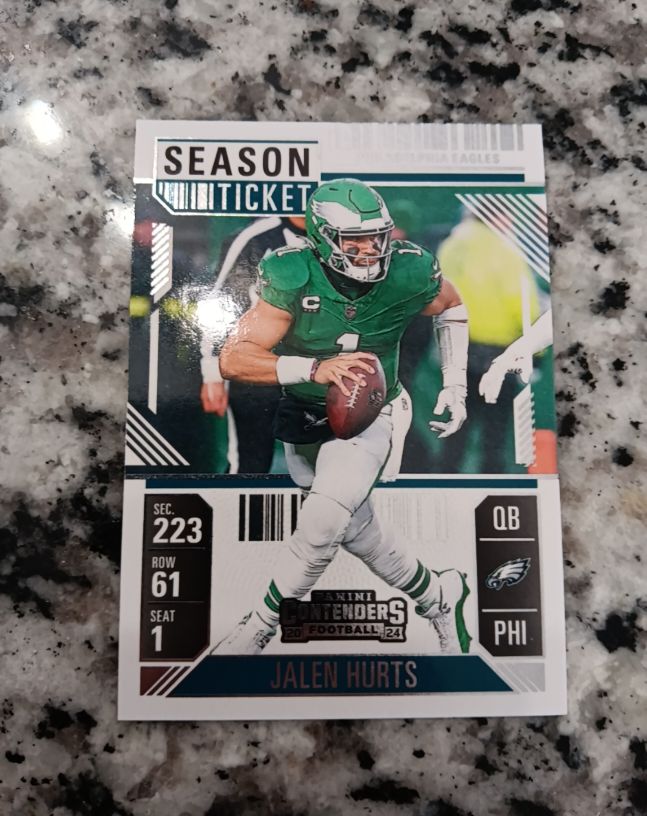 2024 Panini Contenders #79 Jalen Hurts Season Ticket — front