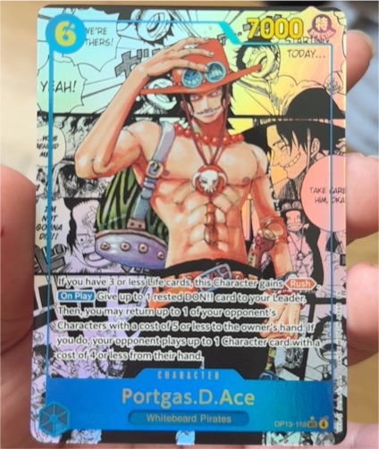 2025 One Piece Card Game OP13-119 Portgas.D.Ace Carrying On His Will — front