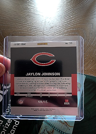 2025 Panini Revolution #75 Jaylon Johnson — back