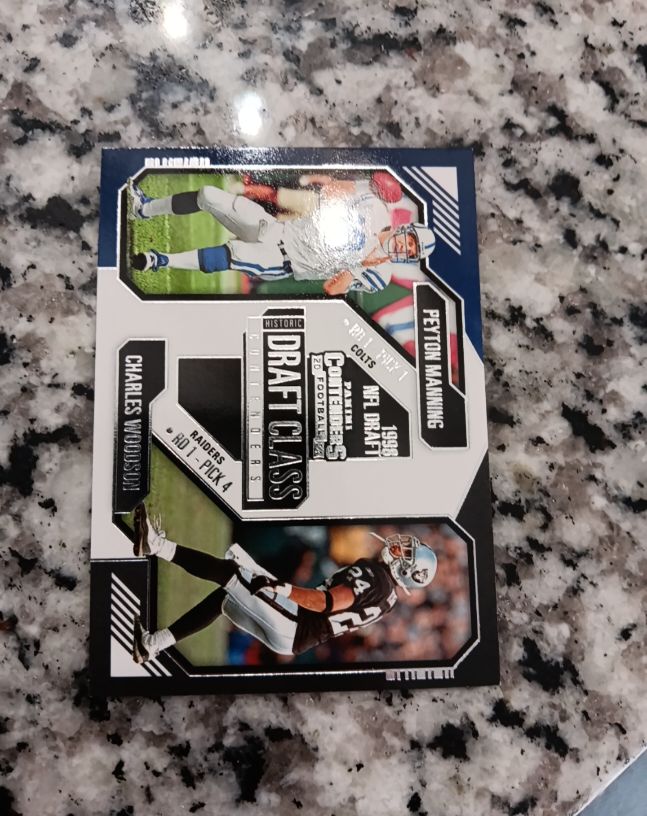 2024 Panini Contenders Historic Draft Class #17 Peyton Manning / Charles Woodson — front