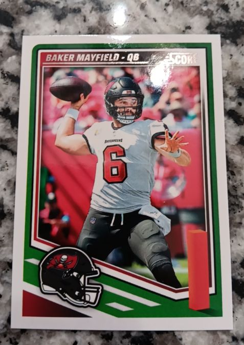 2025 Panini Score #213 Baker Mayfield Tampa Bay Buccaneers — front