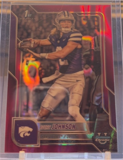 2025 Bowman Chrome University #42 Avery Johnson — front