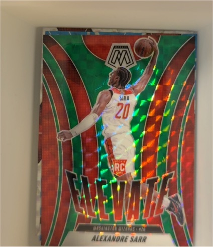 2024-25 Panini Mosaic #7 Alexandre Sarr Elevate Green Mosaic Prizm — front