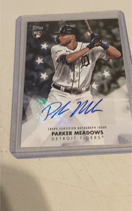2024 Topps Series 2 Baseball Stars Parker Meadows Red RC Auto #BSA2-PM — front