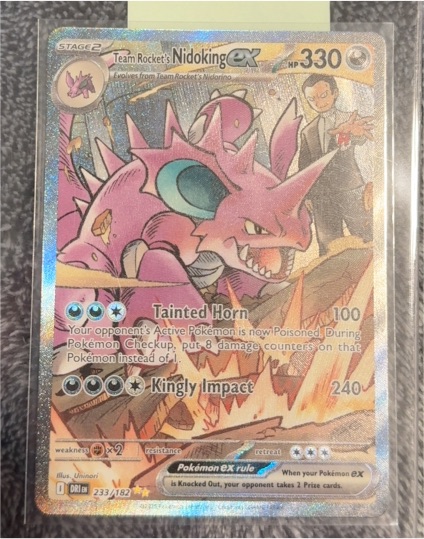 2025 Pokémon TCG Team Rocket's Nidoking ex #233/182 — front