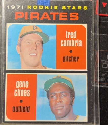 1971 Topps #27 Pittsburgh Pirates Rookie Stars Fred Cambria Gene Clines — front