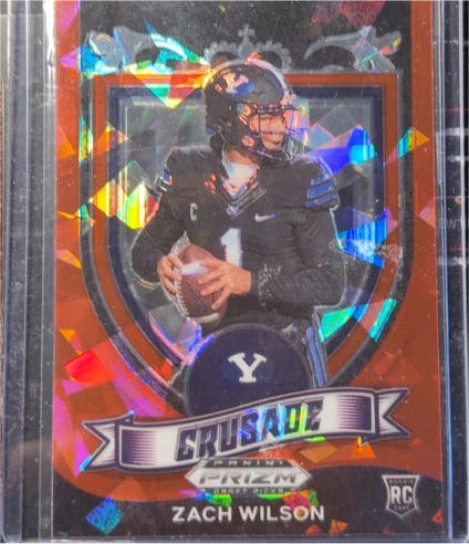 2021 Panini Prizm Draft Picks Crusade #168 Zach Wilson Rookie — front