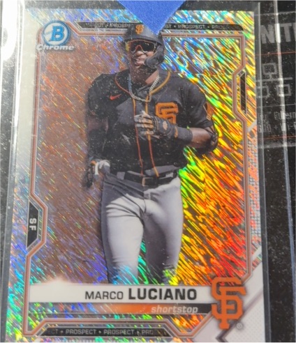2021 Bowman Chrome #BCP-229 Marco Luciano — front