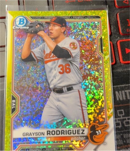 2021 Bowman Chrome #BCP-118 Grayson Rodriguez — front