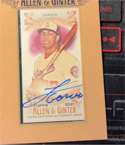2021 Topps Allen & Ginter Framed Mini Autographs #FMA-LG Luis Garcia — front