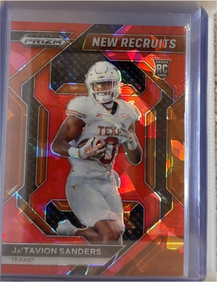 2024 Panini Prizm Draft Picks #NR-JSS Ja'Tavion Sanders New Recruits Red Ice — front