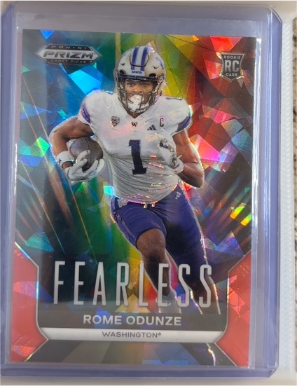 2024 Panini Prizm Draft Picks #F-RO Rome Odunze Fearless Red Ice — front