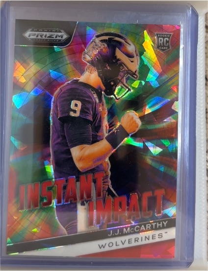 2024 Panini Prizm Draft Picks Instant Impact #II-JJM J.J. McCarthy — front