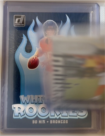 2024 Donruss White Hot Rookies Bo Nix Broncos — front
