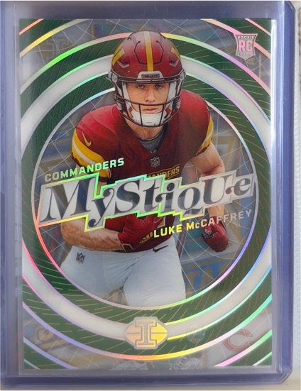 2024 Panini Illusions #30 Luke McCaffrey Mystique Emerald — front