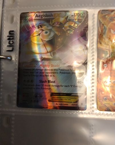 2014 Pokémon XY Phantom Forces #65 Aegislash EX — front