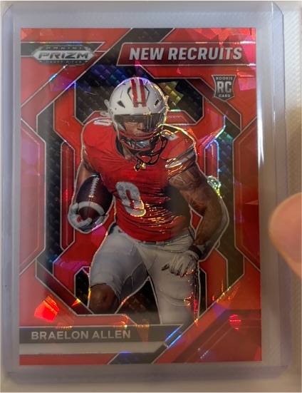 2024 Panini Prizm Draft Picks New Recruits Red Ice #NR-BAN Braelon Allen — front