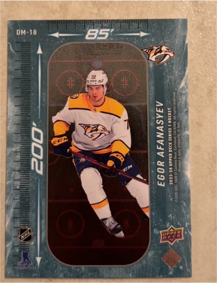 2023-24 Upper Deck 200' x 85' #DM-18 Egor Afanasyev — front
