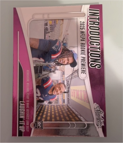 2025 Panini Absolute Introductions #I-THN Laughin' It Up TreVeyon Henderson & Kyle Williams — front