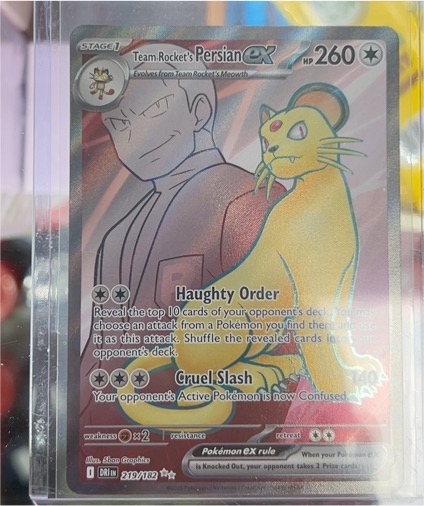 2025 Pokémon TCG Destined Rivals #219/182 Team Rocket's Persian ex — front