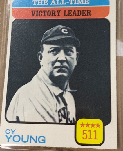 1973 Topps #477 Cy Young All-Time Victory Leader — front