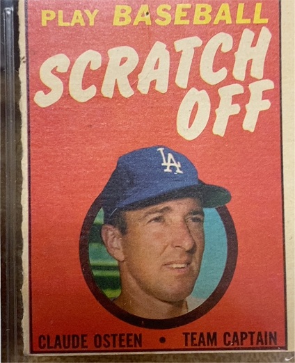1970 Topps Scratch Off #15 Claude Osteen — front