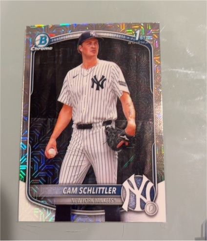 2025 Bowman Chrome #BCP-166 Cam Schlittler — front