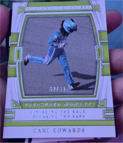 2023 Panini National Treasures Treasured Moments #TM-CE Carl Edwards — front
