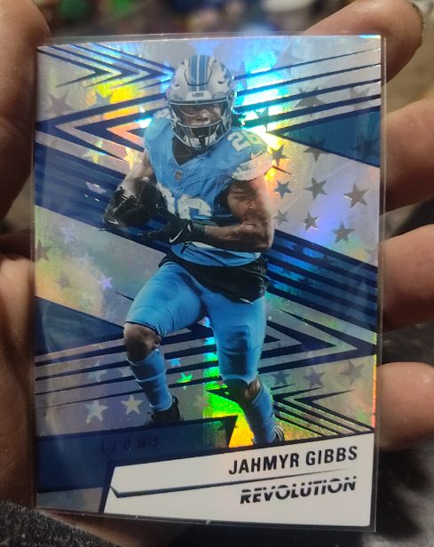 2025 Panini Revolution Blue Astro #177 Jahmyr Gibbs — front