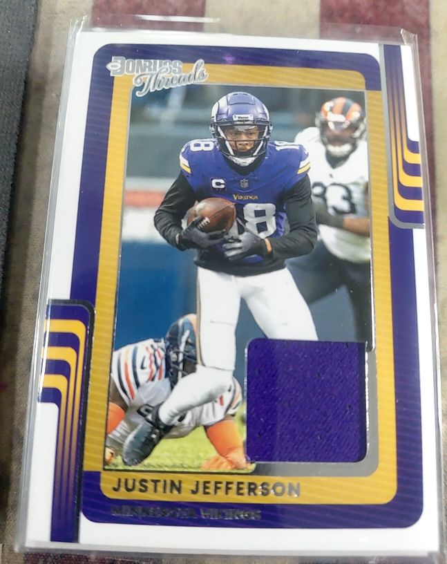 2025 Panini Donruss Threads #DTH-JJN Justin Jefferson — front