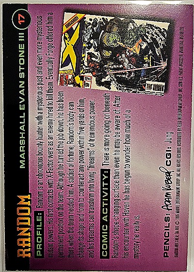 1996 Fleer X-Men #17 Random — back