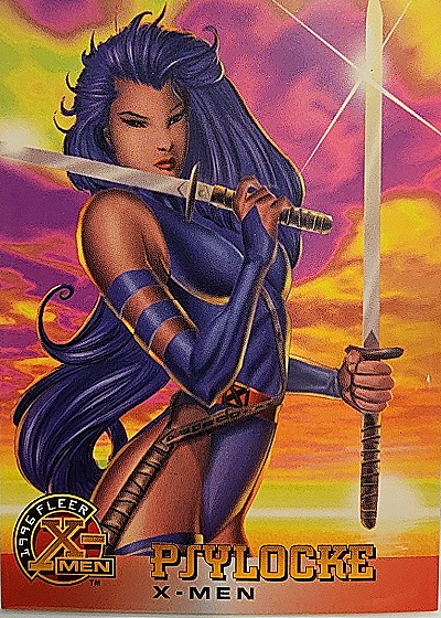 1996 Fleer X-Men #10 Psylocke — front