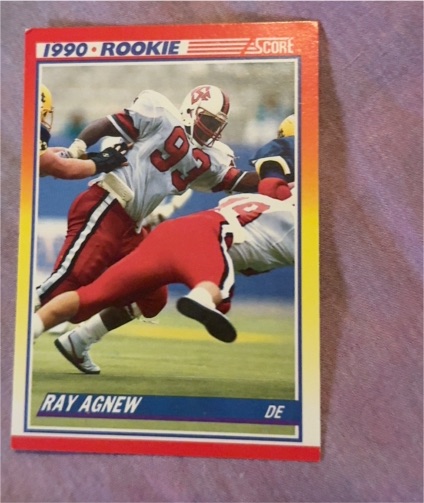 1990 Score #293 Ray Agnew Rookie — front