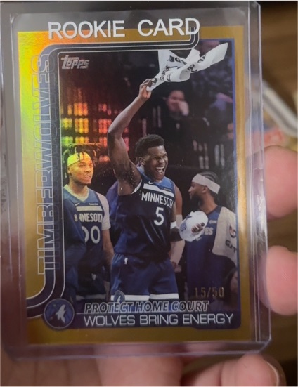 2025-26 Topps #287 Protect Home Court Wolves Bring Energy Anthony Edwards — front