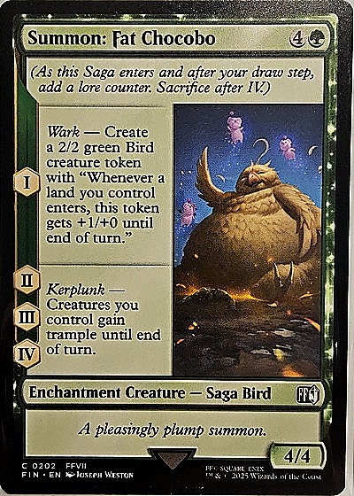 2023 Magic: The Gathering #202 Summon: Fat Chocobo — front