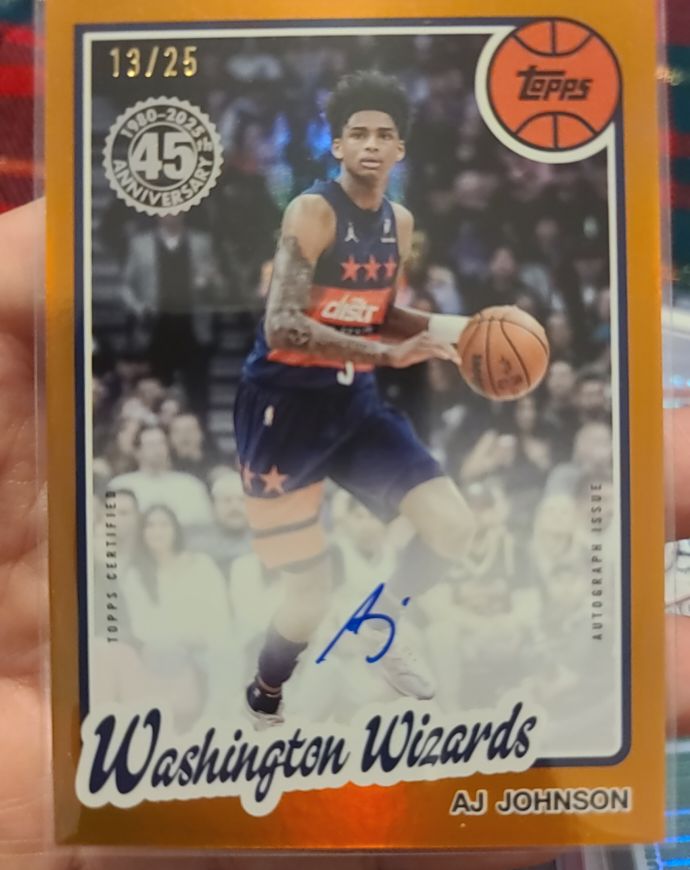 2025-26 Topps Basketball 1980-81 Orange #13 AJ Johnson — front
