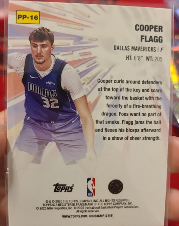 2025 Topps Basketball #PP-16 Cooper Flagg — front