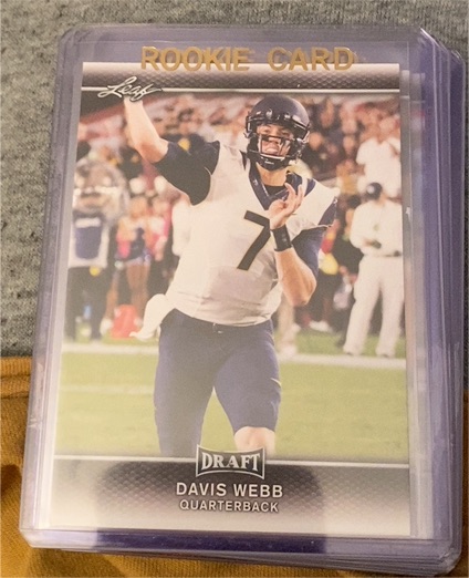 2017 Leaf Draft #22 Davis Webb — front
