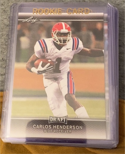 2017 Leaf Draft #9 Carlos Henderson — front