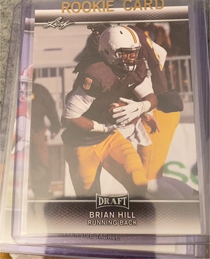 2017 Leaf Draft Brian Hill Rookie Card — front