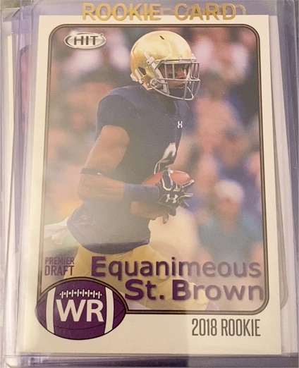 2018 Sage Hit Premier Draft #72 Equanimeous St. Brown Rookie — front