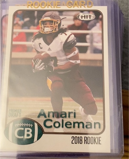 2018 SAGE HIT #101 Amari Coleman — front