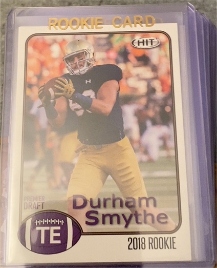 2018 SAGE HIT #97 Durham Smythe — front