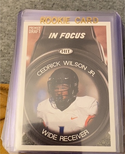2018 Sage Hit Premier Draft In Focus Cedrick Wilson Jr. Rookie Card — front