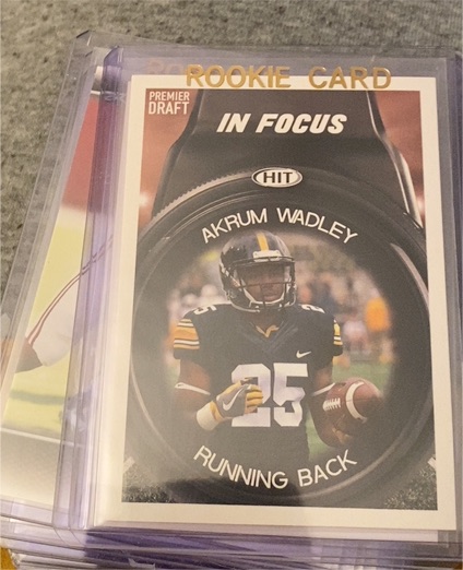 2018 Sage Hit Premier Draft In Focus #Akrum Wadley Rookie Card — front