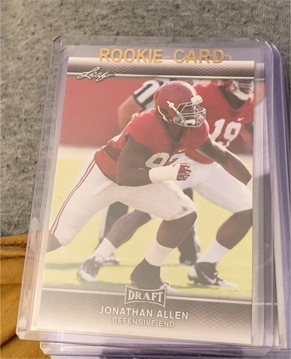 2017 Leaf Draft #40 Jonathan Allen Rookie Card — front