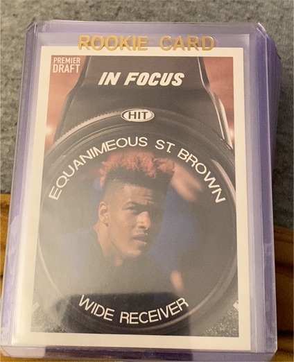 2018 Sage HIT Premier Draft In Focus Equanimeous St. Brown Rookie Card — front