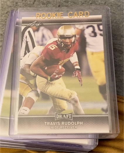 2017 Leaf Draft Travis Rudolph Rookie Card — front