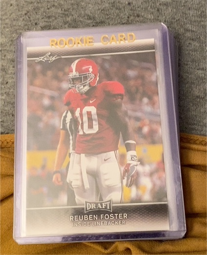 2017 Leaf Draft #DRAFT Reuben Foster — front