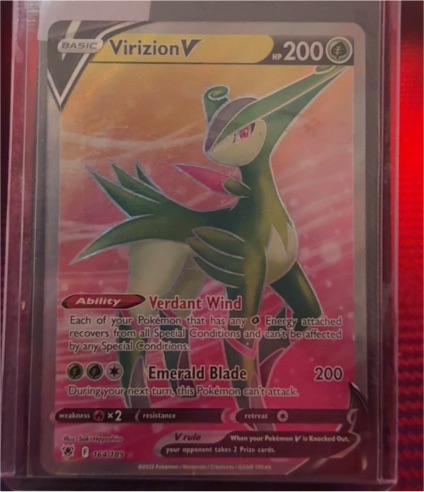 2022 Pokémon Astral Radiance #164 Virizion V — front